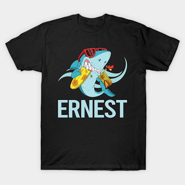 Funny Shark - Ernest Name T-Shirt by Atlas Skate